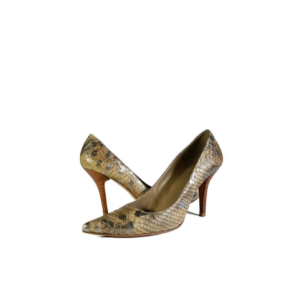 Stuart Weitzman Pumps Size 6.5 Python Snake Embos… - image 3